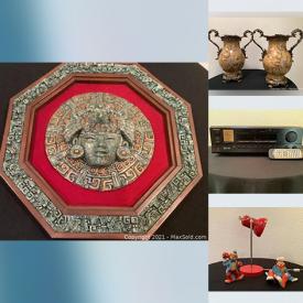 MaxSold Auction: This online auction features Vintage Aztec Wall Art, Vintage Figurines, Collectible Cars, Jewelry, Small Kitchen Appliances and much more!