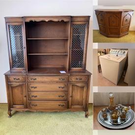 MaxSold Auction: This online auction features Grandfather Clock, China Cabinet, Bookcase, Coffee Table, Area Rug, Runner, China Plates, Framed Wall Art, Crystal, Dining Table, Chairs and much more!