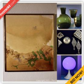 MaxSold Auction: This online auction features, Original Paintings, Vintage Pottery/Glassware, Vintage Jewelry, assorted fabrics and tapestries and much more!