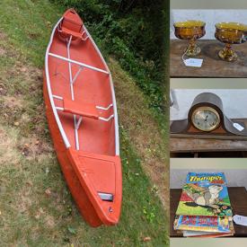 MaxSold Auction: This online auction features Canoe, Aluminum Boat, Depression Glass, Puzzles, Vintage Books, Carnival Glass, Fenton Glass, Marbles, Small Kitchen Appliances, Antique Bottles, Children's Books, Vintage Tools, Fishing Gear, Art Pottery, Cookie Jar, Dietz Barn Lanterns, Power Tools, Hardware, Hand Tools and much more!