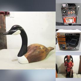 MaxSold Auction: This online auction features vintage insulators, vintage glassware, vintage tins, vintage slot machine, bowling ephemera, vintage Fisher Price toys, furniture such as end tables and cabinets, vinyl LPs, books, lamps, cookware, hand tools, luggage, stemware, ceramics, picture frames, home decor, power tools, Christmas decor, hardware, golf clubs, framed wall art, costume jewelry, small kitchen appliances and much more!