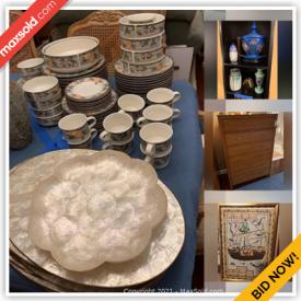 MaxSold Auction: This online auction features Royal Doulton, Mikasa, Wedgwood, Belleek, 54” Panasonic TV, furniture such as loveseat, bookcases, rocker chair, bar cabinet, Kincaid armoire, and Kincaid bureau, framed wall art, stoneware, glassware, small kitchen appliances, pottery, books, home decor, stained glass, Vizio sound bar and speakers, Yamaha guitar, hardware, power tools, vintage photography, vintage Coca-Cola, yard tools, turntables, wine fridge and much more!