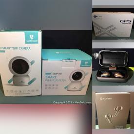 MaxSold Auction: This auction features iPhone 8, Tablets, Cellphones, Electronics, WiFi Cameras, Record players, Home Decorations, Security Cameras, Graphic Pen, Ear Buds, Wireless Headphones and more.