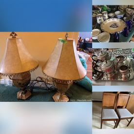 MaxSold Auction: This auction features Sterling Silver, Electronics, Furniture, Artwork, Kitchenware, Handbags, Clothing, Shoes, Signs, Sound System, CD's, Media, Thomas Kinkade, Kitchen Appliances, Jewelry, Disney, Patio Set, DEPT 56 and tons more.