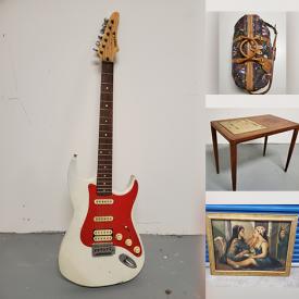 MaxSold Auction: This online auction features Samick Guitar, MCM Teak Table, Facebook Portal, Eddie Bauer Survival Watch, Violin, Sunglasses, Outerwear, vintage Indigenous Lithograph, Vintage Yamaha Drum Set, Acoustic Guitar and much more!