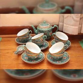 MaxSold Auction: This online auction features Chinese Tea Set, Limoges, Dressers, Chess Sets, Headboard and Night Table, Lamps, Books, Stained Glass Chandelier, Decorative  Pillows and Jewel Box, Magazine Storage Table and much more!