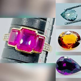 MaxSold Auction: This online auction features Loose Gemstones such as Kyanites, Garnet, Sapphire, Moonstone, Tourmaline, Opals, Emerald, Morganite, and Sapphire & Diamond Ring, Sterling Silver Ring, and Much More!!