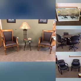 MaxSold Auction: This online auction features Executive Conference Table, Projection Screen, Lateral File Cabinet, Microwave, Keurig, Leather Office Chairs, Round Meeting Table, Executive Desk, Herman Miller Executive Office Chair, Credenza and much more!