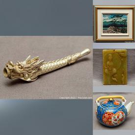 MaxSold Auction: This online auction features framed art from Mary Schneider, Peter Paul Rubens, Frank Carmichael, Shraga Weil and more, jade bangles and pendants, gold-toned compacts, Aynsley chinaware, Shelley teacup, Meissen figurine, Florentine wall hangings, Coalport and Royal Chelsea chinaware, Queen Anne teacup and saucer set, vintage Pyrex, Angawa art studio wooden ducks, W.R. Humphreys carving set and much more!