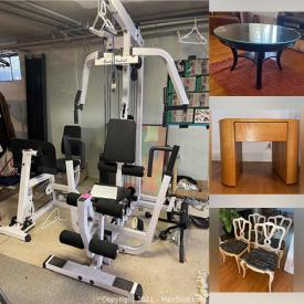 MaxSold Auction: This online auction features furniture, exercise equipment, mirror, massage chair, vintage sled, Hummel figurines, TV, Yamaha keyboard, silver plate, workbench, power tools, ladder, rugs and much more!