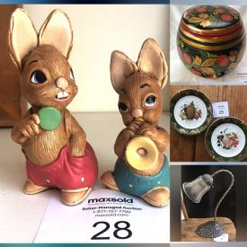 MaxSold Auction: This auction features halloween lot, lamps, harry potter items, books, artwork, beverage containers, kitchenwares, shoes, clothes, thermometer,clocks and many more!