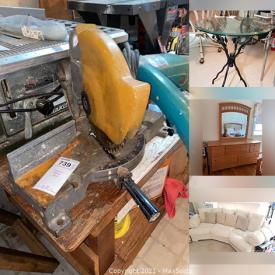 MaxSold Auction: This online auction features sofas, ladders, tables, kitchen appliances, home good appliances, beds, linens, wall arts, sports equipment, office/ art supplies, tools, painting supplies, carpentry tools and much more!