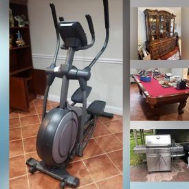 MaxSold Auction: This online auction features Furniture, Decanters, fitness equipment, books, records, Christmas decor, Rugs, Thomasville furniture, lamps, treasured items and much more!