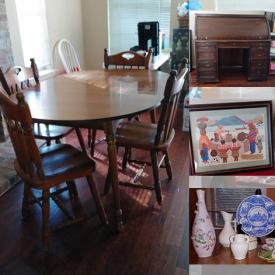 MaxSold Auction: This online auction features Amber Glass, Carnival Glass, Depression Glass, Frankoma Pitcher, Hens On Nests, Ucagco Porcelain, Golf Clubs, Elma Prott Original Print, Exercise Equipment, Small Kitchen Appliances, Toys, Antique Tools, Roll Top Desk, Craft Supplies, Toys, Camping Gear and much more!