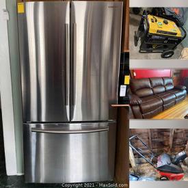 MaxSold Auction: This online auction features furniture such as recliner sofa, side tables, dining tables and chairs, cabinets, dressers, wood hutch, and sleigh bed, books, lawnmowers, kitchenware, small kitchen appliances, vacuums, luggage, glassware, barware, 19” Sylvania TV, Samsung refrigerator, generators, Christmas decor, lamps, gym equipment, golf clubs and much more!