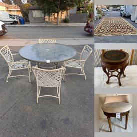 MaxSold Auction: This online auction features outdoor furniture such as patio table and wrought iron patio chairs, ceramics such as Royal Albert, Herend, Lefton, Wedgwood, and Lenox, crystalware such as Hofbauer, fashion such as NFL Raiders jacket, Nike high tops, and Brandini leather jacket, vintage electronics such as Apple Macintosh SE and much more!