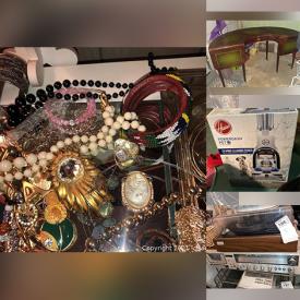 MaxSold Auction: This online auction features Antique & Vintage Solid Wood Furniture, Rugs, Jewelry, Hoover Vac, Office Furniture, Equipment & supplies, Sewing Machine & notions, Small Kitchen Appliances, Food prep, & gadgets, Linens, Air Conditioner, TVs, MCM Furniture & Decor and much more!