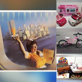 MaxSold Auction: This online auction features Kids Bikes, Vinyl Records of various genres, Table Top Sports Games, Barbies & Accessories, Pixar Plushies, Wooden Puppet Theatre, Toys, Tin Lunch Boxes and much more!