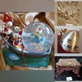 MaxSold Auction: This online auction features Disneyana, Jewelry, Watches, Small Kitchen Appliances, Duck Decoys, Ceramic Plant Stand, Cookie Jar, Pewter Items, Studio Pottery, Vintage Magazines, Midcentury Waterfall Bed and much more!