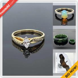 MaxSold Auction: This online auction features 14k Gold Diamond Ring, Vintage Jade Bangles, Vintage Jade Sculpture, Pink Sapphire Jewelry, Kitty Cantrell Sculptures, Jewelry Boxes, Coins, 14k Gold Filled Princess Crystal Earrings and much more!