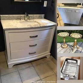 MaxSold Auction: This online auction features Dishwasher, Bathroom Marble Top Vanity, Vintage Occasional Tables, Cross Country Equipment, Vintage Silver Serving Pieces and much more!