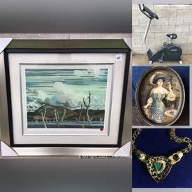 MaxSold Auction: This online auction features 10k gold jewelry, crystal jewelry, watches, Meakin china, framed limited edition prints, mirrors, new home decor, Asian side table, swivel chair, Christmas decor, lighting, kitchenware, women’s footwear and much more!