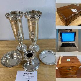 MaxSold Auction: This online auction features Silver Chain Bracelet, Antique Sterling Silver, Ring Lights, Sewing Machine, Small Kitchen Appliances, LED Digital Microscope, RC Vehicle, Asian Style Food Steamers, Serving Utensils & Trays, Watch Display Box and much more!