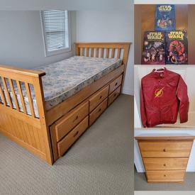 MaxSold Auction: This online auction features furniture such as dresser, night stands, trundle bed, sofa, and beach chair, Star Wars books, autographed books, sports magazines, Sony e-reader, Legend of Zelda collectibles and much more!