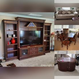 MaxSold Auction: This online auction features Entertainment Center, Couch, Candle Lantern, Vase, Dining Table, Dining Chairs, Display Cabinet, Elizabethan China Tea Cups And Teapot, Resin Planter, Clock and much more!