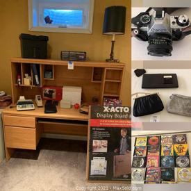 MaxSold Auction: This online auction features furniture such as a carved wood sofa, dressers, bookcases, chairs, Heritage end table, twin-sized wooden bedframes, desk, table and more, books, outdoor equipment, household maintenance tools, kitchenware, wicker trays, model kits, toy cars, games, linens, clothing, Canon camera, clocks, mirror, costume jewelry, electronic keyboard and much more!