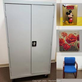 MaxSold Auction: This online auction features Metal Cabinet, Medical Exam Bed, office phones, wall décor, office chairs, Manual Scale, Window Blinds, IV Pole, Metallic Waste Bins, Wall Shelving Units, Disney's Colorful Assorted Children's Book Collection, Audiometer, Shredder, tripod and much more!