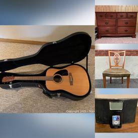 MaxSold Auction: This online auction features Bicycles, TEAC Sound System, Steins, Hope Chest, Fender Guitar, Motivational Canvas Art, Games, Puzzles, Soccer Cleats, Art Pottery, Ice Skates, DVDs, TV and much more!