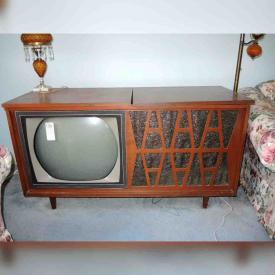 MaxSold Auction: This online auction features Retro TV Cabinet, Vintage floor lamps, Vintage Dining Table, Vintage Dresser, Washstand Set, Dresser, Vintage Coffee Table and Lamps, Glasswares and much more!