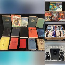 MaxSold Auction: This online auction features CDs, Vintage Books, Nat Geo Magazines, Children's Cartoon Picture Books, DVDs, Video Games, Computer Games, LPs, VHS, Science Library Books, Speaker Systems, Virtual Reality Headset, YA Books and much more!
