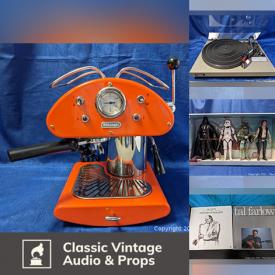 MaxSold Auction: This online auction features vintage audio, electronics, vinyl records, art, Italian espresso machines, collectibles, rock band & Japanese Anime T-shirts, toys, tools and much more!