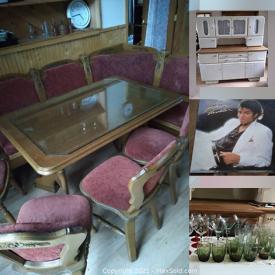 MaxSold Auction: This online auction features Teak Desk/Cabinet, Art Deco Kitchen cabinet, KIRBY Vacuums, Jewelry, Office Supplies, Vintage Quilts, Patio Furniture, Vintage Pyrex, Small Kitchen Appliances, Enamelware, Pressure Cooker, LPs and much more!