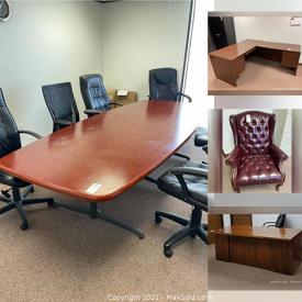 MaxSold Auction: This online auction features executive office chairs, filing cabinets, Gunlocke office desk, office chairs, L-shaped desks and much more!