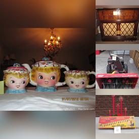 MaxSold Auction: This online auction features Vintage Miss Dainty, Art Glass, Studio Pottery, Collector Plates, Vintage Books, Games, Hockey Cards, Stamps, Vintage Tools, Snowblower, Garden Art, Toys, Power Tools, Decanters, Mini Shoe Decor, Vintage Radio, LPs, Porcelain Dolls and much more!