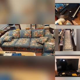 MaxSold Auction: This online auction features Rocking Chair, Hamper And Quilt, Desk Chair, Speakers, Stereo Stand, Barrister Book Case, Grand Piano And Bench, Metal Shelf and much more.