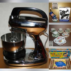 MaxSold Auction: This online auction features Jasperware, Art Glass, Costume Jewelry, Bobble Head, Collectible Teacups, Novelty Teapots, Wooden Masks, Vintage Art Deco Candlestick, Precious Moments, Wade Tea Figurines, Scrapbooking Supplies MCM Lighting, Carnival Glass, Depression Glass, Art Pottery, Inuit Soapstone Carving, Vintage Bottles, Fishing Gear, Vintage Cuff Links, Vintage Toys, Small Kitchen Appliances, NIB Collector Glasses and much more!