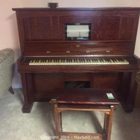 MaxSold Auction: This online auction features Kitchen Table And Chairs, Floral Couch, Collector Plates, China Cabinet, Heintzman & Co. Player Piano, Player Piano Rolls, Kitchen Lot, Appliances, Arts and much more.