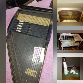 MaxSold Auction: This online auction features soprano ukulele, autoharps, sports trading cards, stained glass sailboat, YA books, scrapbooking supplies, antique carved trunk, onyx elephants, camping gear, vintage books, comics, crystal salt cellars, lighthouse collectibles, Tiffany-style lamp, and much, much, more!!