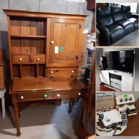 MaxSold Auction: This online auction features Heintzman piano, Thomas Kinkade Christmas collection with COA, 55” Vizio TV, iPad mini 4, furniture such as wooden chairs, leather couch, rocker recliner, loft bed, cabinets, vintage wardrobe, dressers, and wooden desk, kitchenware, Woods freezer, holiday decor, grandfather clock, yard tools, dishware, glassware, camping gear, Alloy tire rims, professional photo printer and much more!