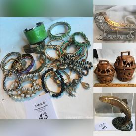 MaxSold Auction: This online auction features African Carvings, Art Glass, Puzzles, Sports Equipment, Studio Pottery, Fabric, Vintage Fenton Glass, Berger Lampe Oil Lamp, Miniature Cottages, Luxury Italian Soaps, Wine Glass Charms, Limited Edition Artwork, Ruby Johnson Pen & Ink Drawings and much more!