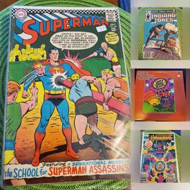 MaxSold Auction: This online auction features Vintage Comic like; Excalibur, Dusty Star, Brigade, Immortal Two, Thunder Strike, Justice League, Sub-mariner & Incredible Hulk, Vintage Legion Of Super-hero's, Vintage Superman, Vintage "Holly Hobbies" Figurines, Vintage Fluted Green Glass Vase, Vintage Plastic Jumping Checkers Game and much more!