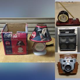 MaxSold Auction: This online auction features Coca-Cola Collectible, Small Kitchen Appliances, Amplifiers, Vintage Camera, Vintage Portable Bar Kit, Men's Shoes, Vintage Bottles, Enamel Ware, Sports Equipment, Toys, computer & Board Games, Vintage Golf Clubs and much more!