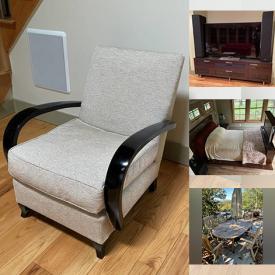 MaxSold Auction: This online auction features Marquetry Inlaid Side Tables, Freeform Modern Sofa, Queen Bed with TV Lift, Patio Furniture, Stereo Components, TVs, Small Refrigerator, African Mask, Kids Bikes, Wooden Rocking Horse, Dog Crates, Greenhouse, Roto Tiller, Riding Mower, Wood Chipper, Snowblower, Wood Splitter, Garden Tools and much more!
