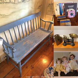 MaxSold Auction: This online auction features a dough box, queen bed, wooden stove, bowl, Pitcher, home décor, vintage carriage set, occasional chair, standing floor mirror, vintage glass décor, vintage trunk, corner table and much more!