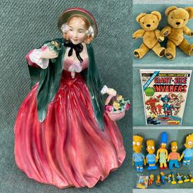 MaxSold Auction: This online auction features Vintage Jade Peach Tree, Studio Pottery, Vintage Model Kits, Vintage Royal Doulton Figurines, Vintage Postcards, Vintage Toys, Collectible Teacups/Saucers, Stamps, Comics, LPs, Rocks & Minerals, Hand Tools, Vintage Crate Labels, NIB Garden Trellis and much more!