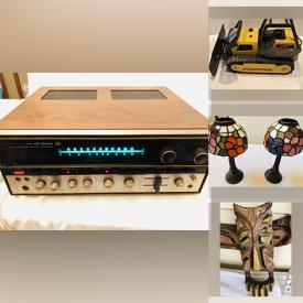 MaxSold Auction: This online auction features Exercise Equipment, Small Kitchen Appliances, Craft Supplies, Watches, Yard Tools, Costume Jewelry, Toys, DVDs, Milk Glass, Leather Jackets, Wind Chimes, Indigenous Wall Hanging, Cameras, Laptop, Collector Plates, Stained Glass Wall Hanging, Vintage Banjo, Stereo Components and much more!
